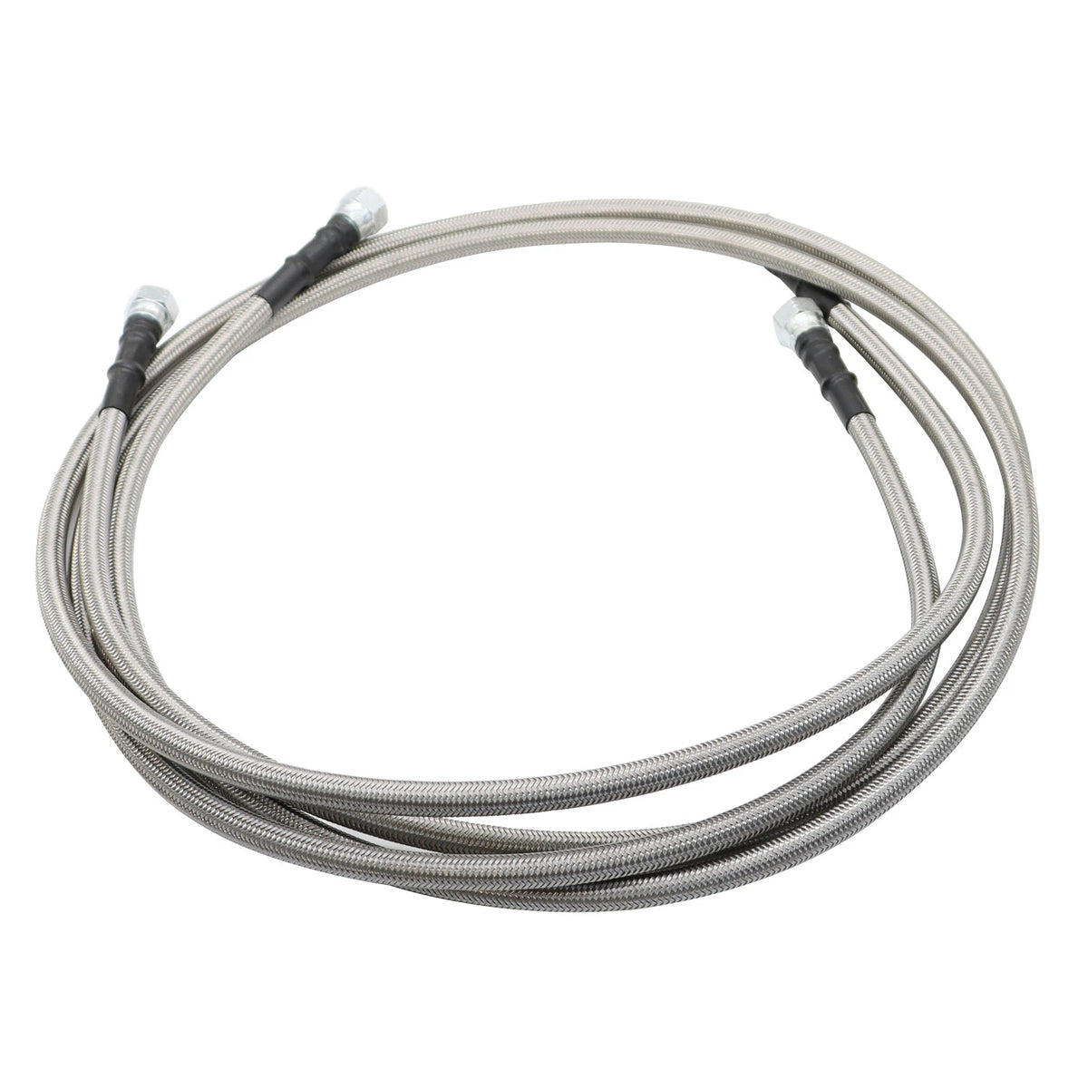 Set of 2 Braided Transmission Cooler Lines for TH350 TH400 4L60E 4L80E (1996+) OFK19-70-SS