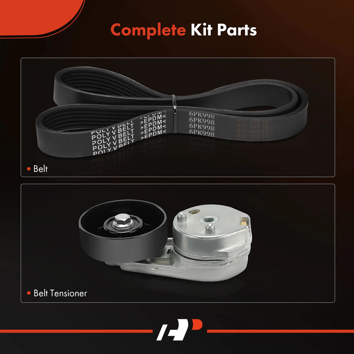 2X Serpentine Belt Drive Component Kit for Ford F-250 350 Super Duty (90K39052)