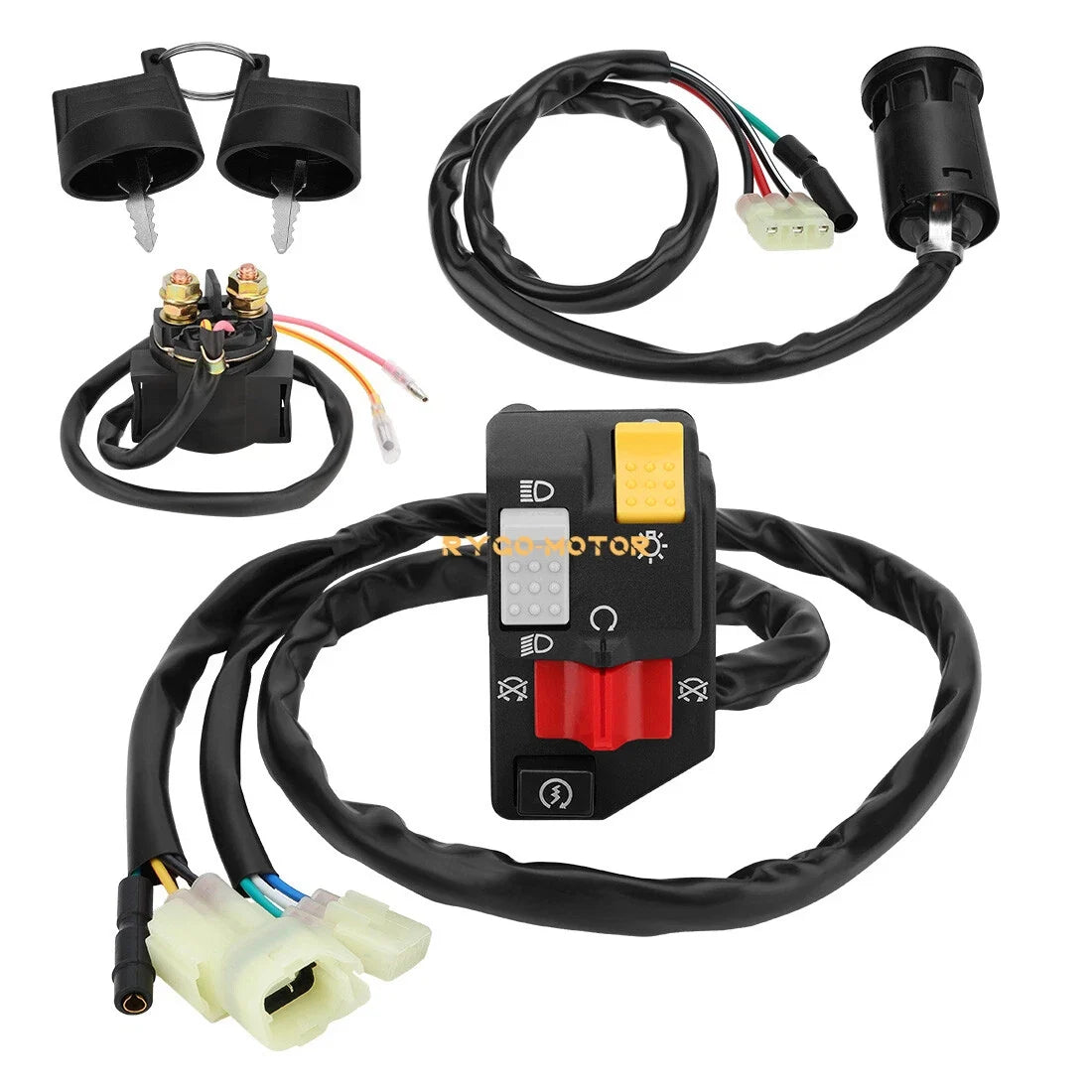 Left Handlebar Switch Key Starter Relay for Honda Sportrax 250 TRX250EX (2006–2007)