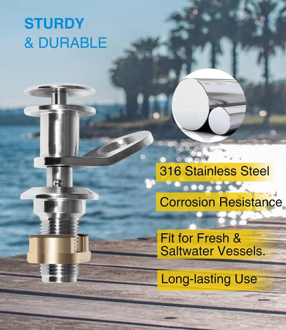 1/2" Quick Release Boat Fender Holder Kit for Marine Stainless Steel