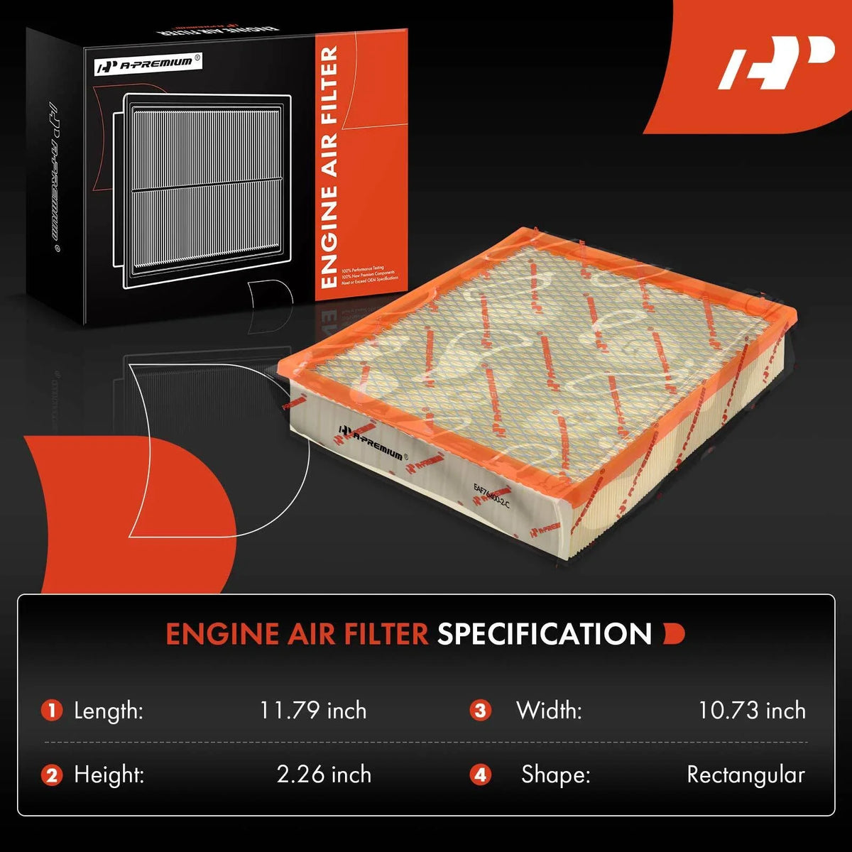 2X Engine Air Filter for Dodge Ram 2500 3500 (1994–2002) L6 5.9L Diesel