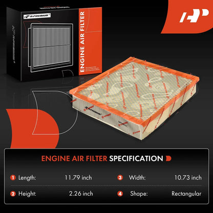 2X Engine Air Filter for Dodge Ram 2500 3500 (1994–2002) L6 5.9L Diesel