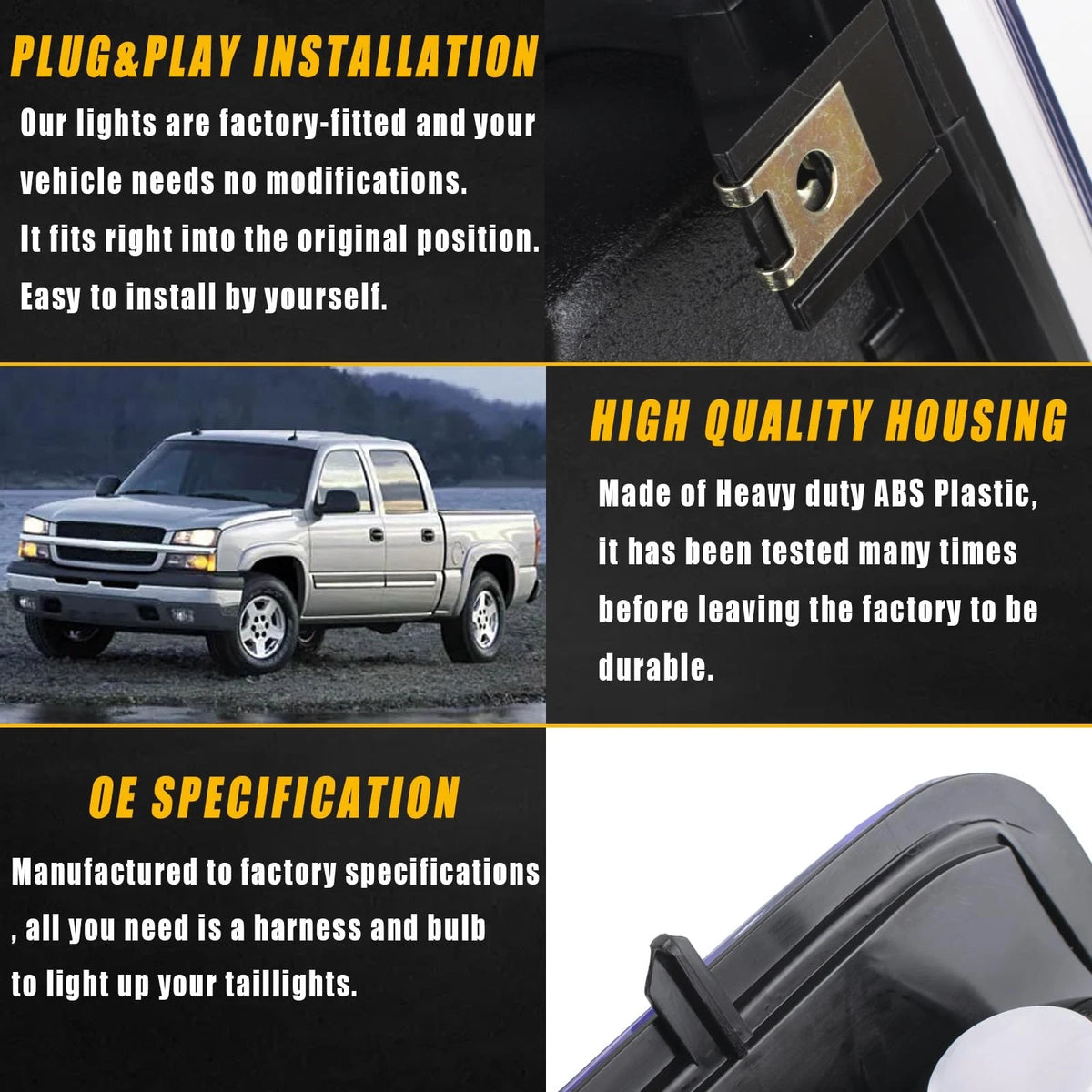 Tail Light for Chevy Silverado GMC Sierra (1999–2006)