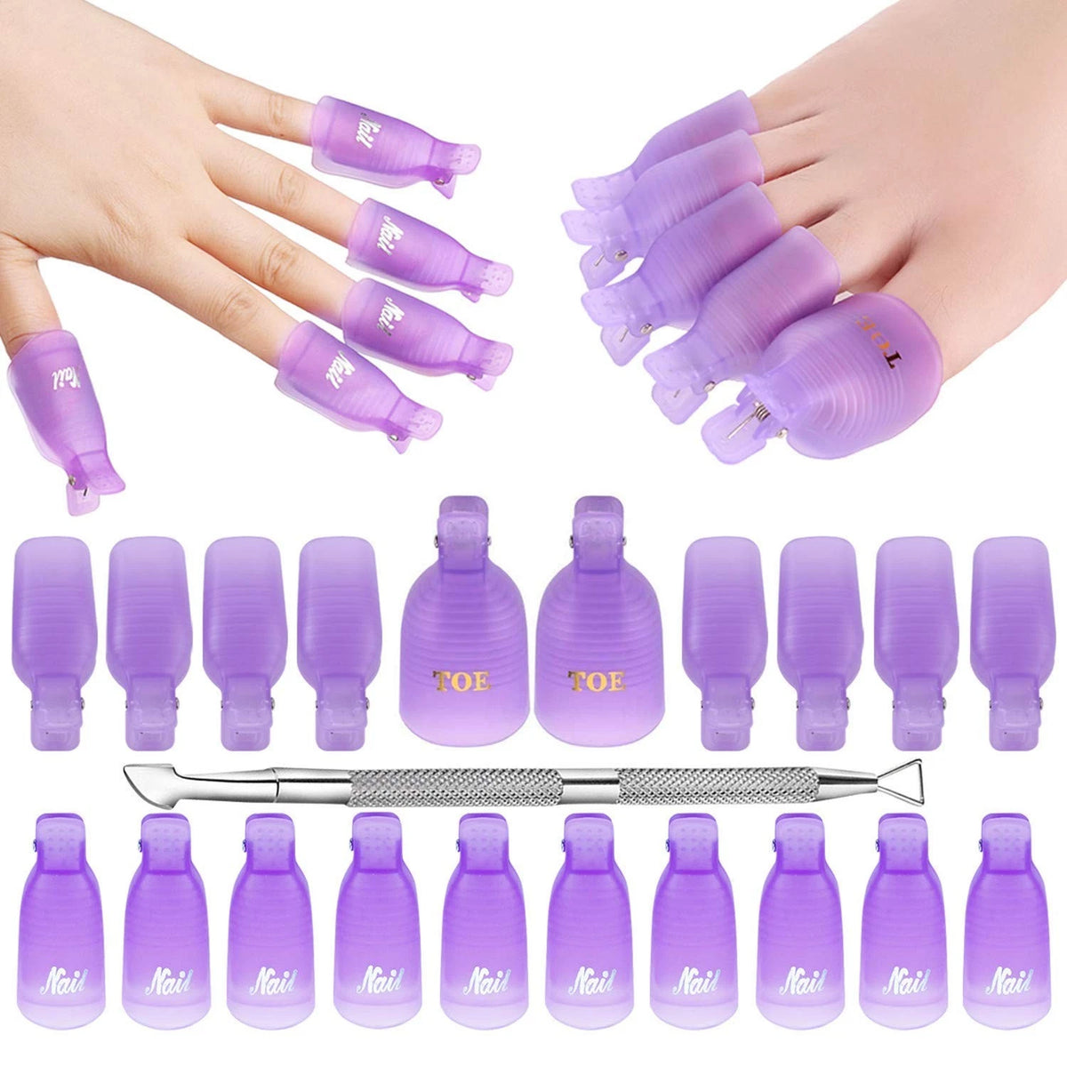 10Pcs Nail Polish Remover Clips for Gel Nails