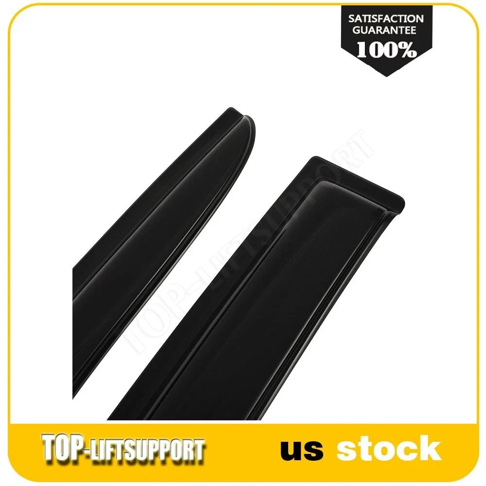 Set of 4 Wavy UV Window Visor Vent Shades for Nissan Frontier Crew Cab