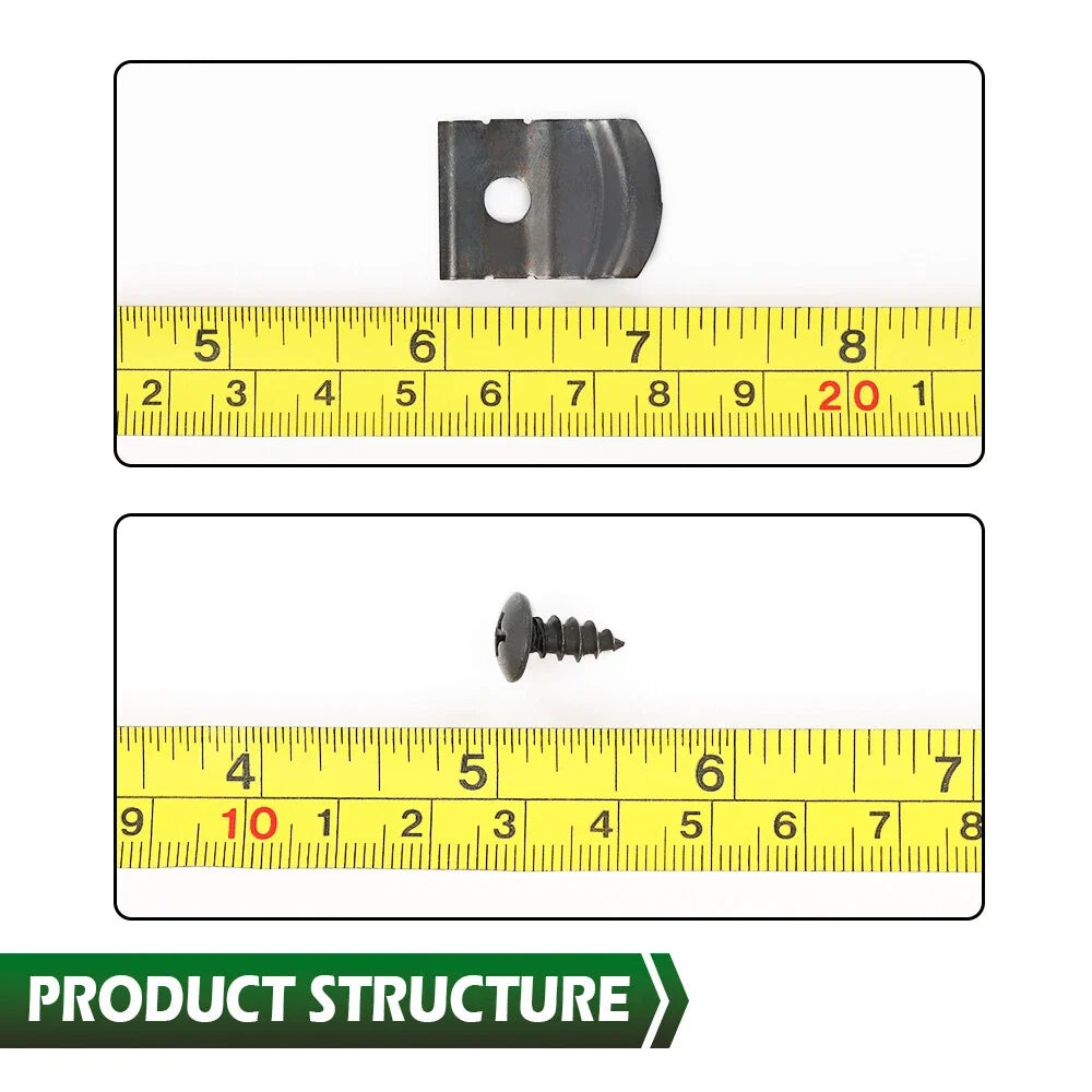 Set of 12 Rocker Molding Clips & Screws for GM Nova Impala (1962–1972)