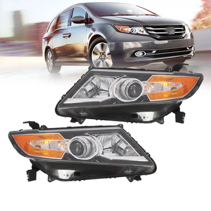 Pair of Halogen Headlights for Honda Odyssey (2014–2017) HO2503154, HO2502154