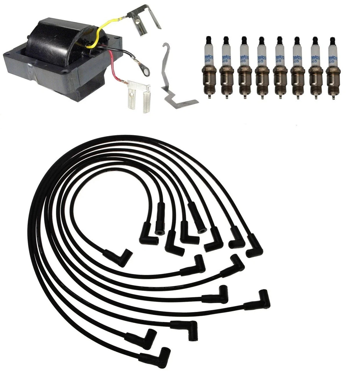 Ignition Wires & Spark Plugs Kit for GMC K1500 C1500 Suburban (1990–1999)