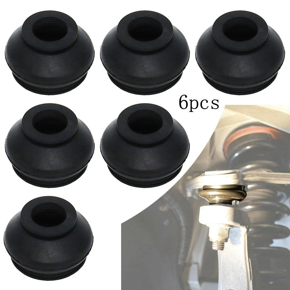 Set of 6 Rubber Tie Rod End Ball Joint Dust Boots - Universal