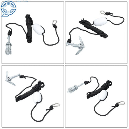 Folding Grapnel Anchor Kit for Kayaks Canoes Paddle Board (Portable, 1.5lb)