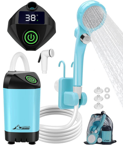 Electric Rechargeable Portable Camping Shower for Camping, Hiking, Traveling