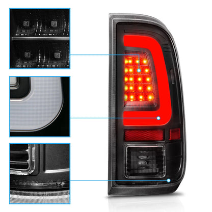 LED Tail Lights Brake Lamp Black for Ford F250 F350 Super Duty (2008–2016)