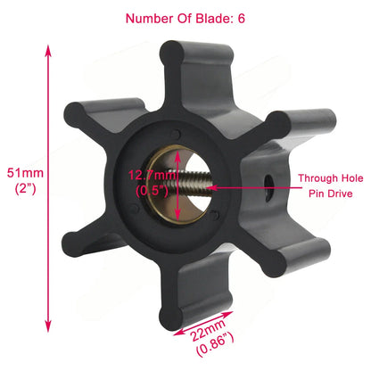 Water Pump Impeller Kit for Volvo Penta (Repl 3593659, 22222936, 673-0001, 09-1026B)