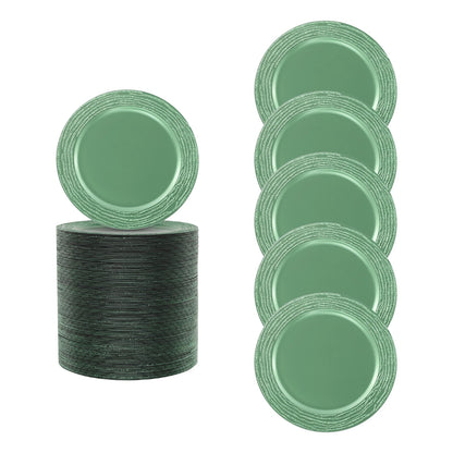 100 Pcs Antique Charger Plates for Wedding Table Dinner Kitchen Party
