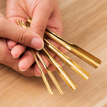 5Pcs Brass Clay Hole Cutter Tools for Pottery Sculpting