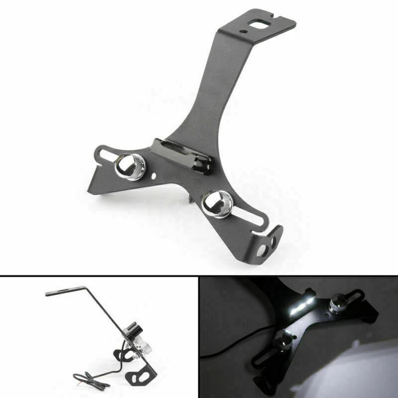 Motor Number License Plate Holder Mount Bracket for Ducati 848/1198 (FE-602-Black)