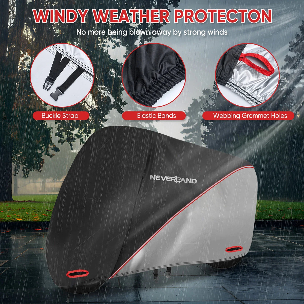 Motorcycle Cover for NEVERLAND 190T (Waterproof, UV, Rain, Dust Resistant)