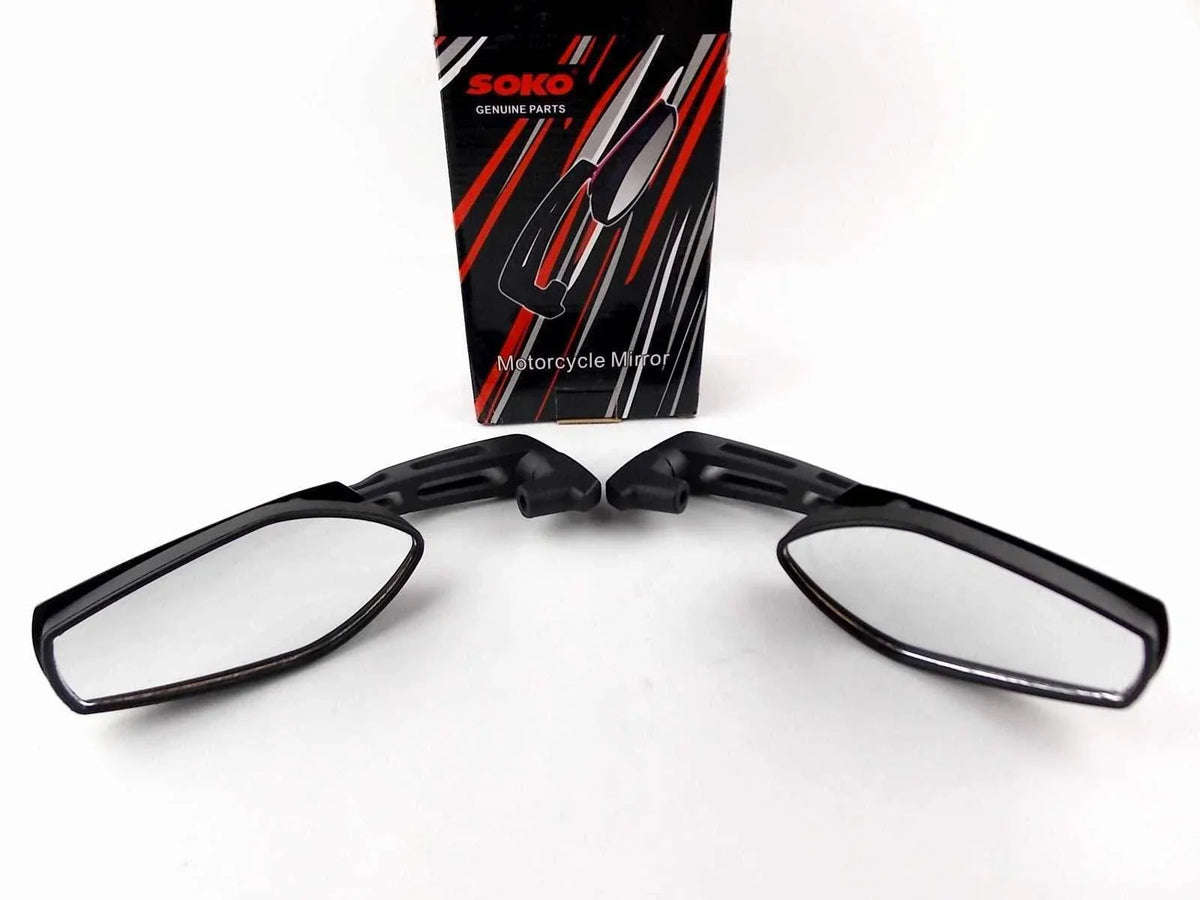 Black M Soko Rear View Mirrors for Honda XL700V Transalp (2008-2015)