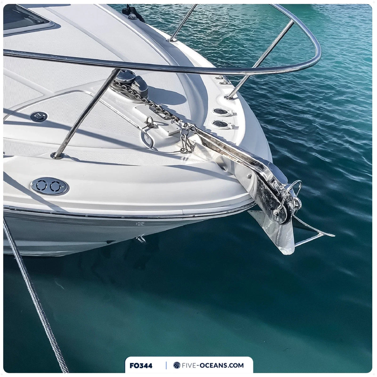 CQR Style Plow Anchor 15.5 lb for Boats (Solid High-Polished Stainless Steel)