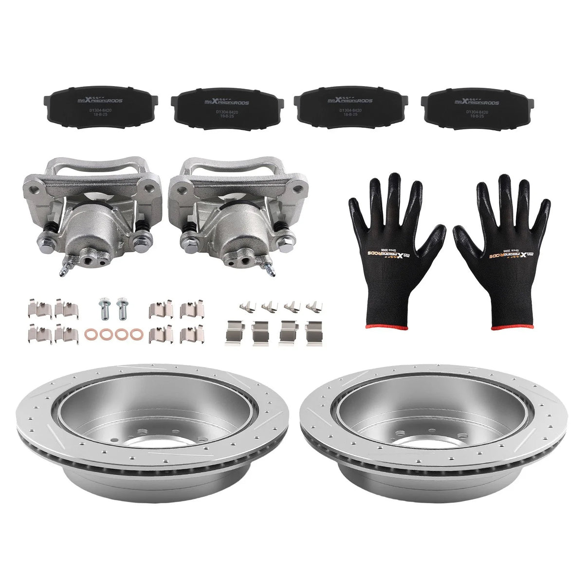 Rear Brake Rotors Calipers Pads Kit for Toyota Sequoia Tundra (2008–2016)