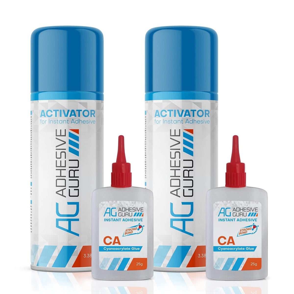2X Adhesive Guru CA Glue with Activator (0.9 oz)
