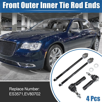 Set of 4 Tie Rod End Links for Dodge Challenger Charger (2015–2023) ES3571