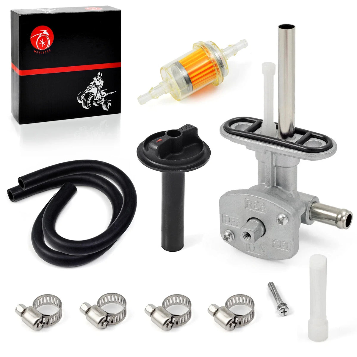 Fuel Valve Petcock & Lever for Yamaha Grizzly 350 YFM350G 4x4 (2007–2014)