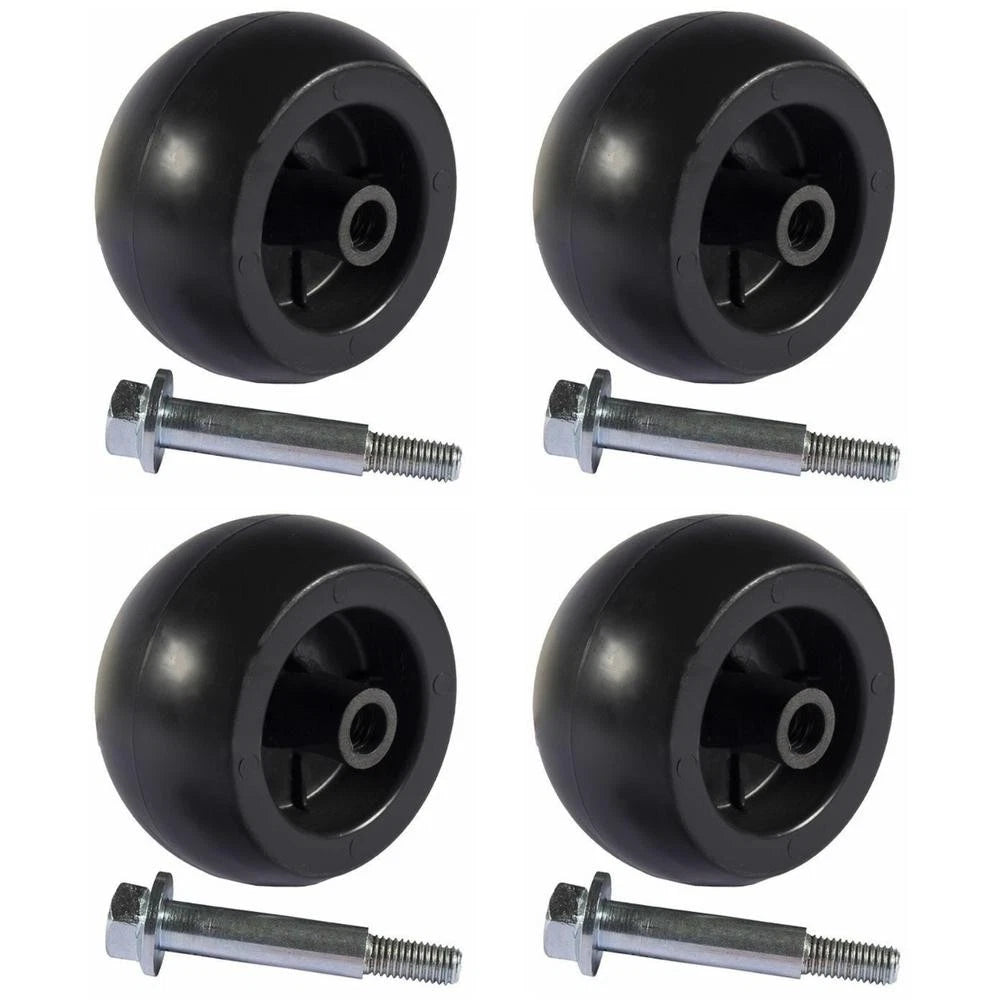 Set of 4 Deck Wheels w/ Bolts for Bad Boy (Fits 018-0010-00)