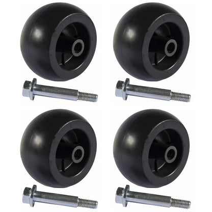 Set of 4 Deck Wheels w/ Bolts for Bad Boy (Fits 018-0010-00)