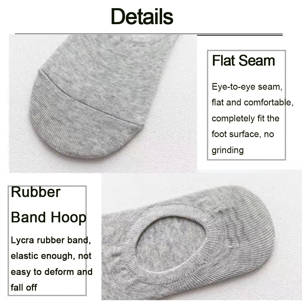 3-12 Pairs Invisible No Show Nonslip Loafer Socks for Men