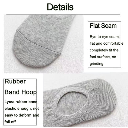 3-12 Pairs Invisible No Show Nonslip Loafer Socks for Men