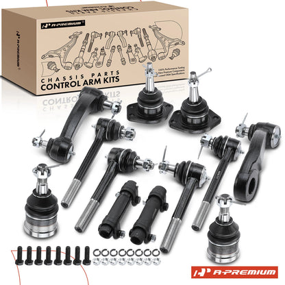Set of 12 Front Pitman Idler Arm Tie Rod for Chevy G10 G20 GMC (14067700, 14069513, 26019775)