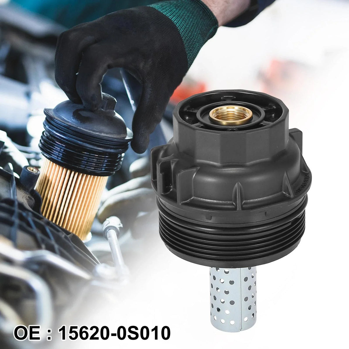 Oil Filter Cap Assembly for Toyota Lexus LX570 (2008–2021) 15620-0S010