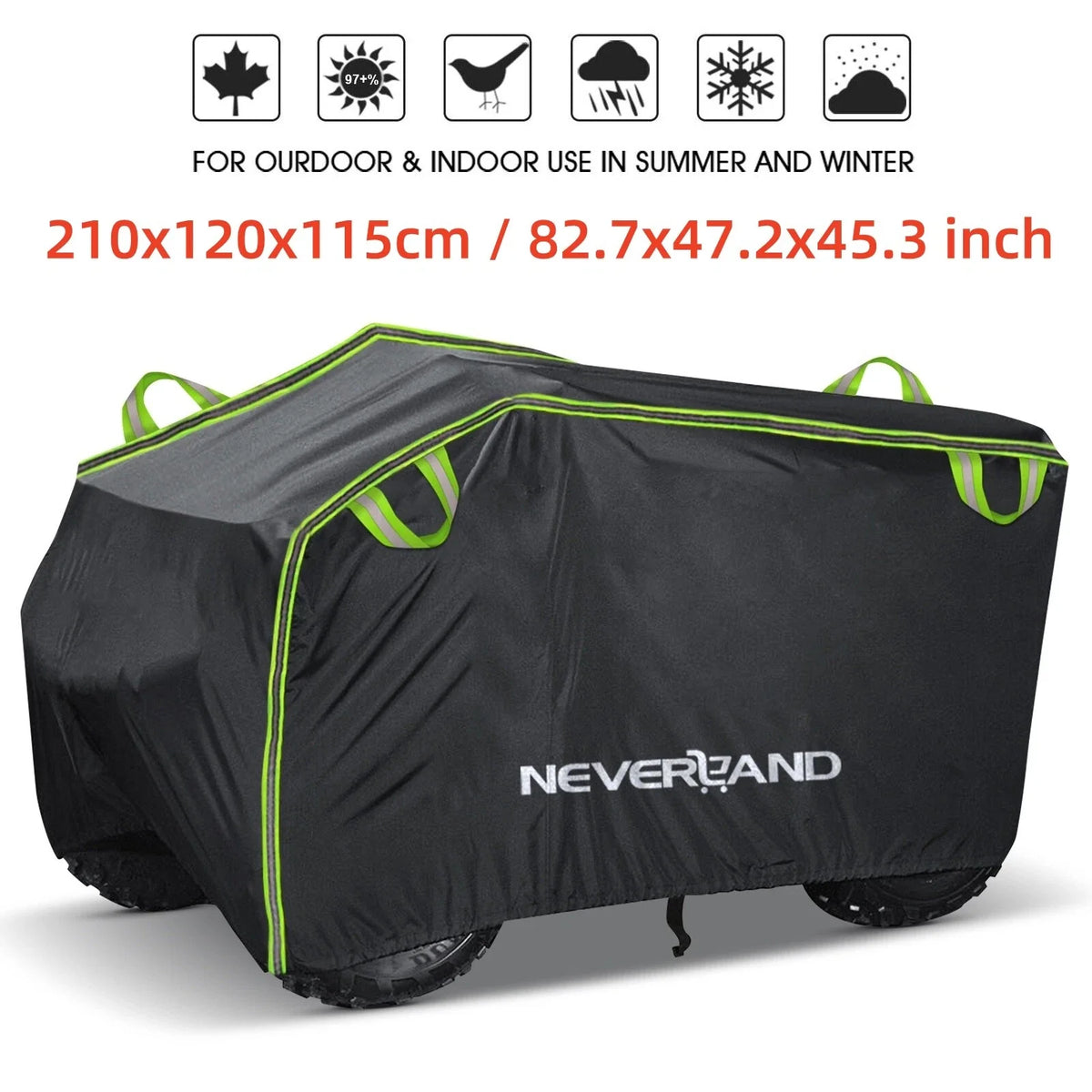 ATV Quad Cover Waterproof UV Protect for Grizzly 450 550 700 (2009–2014)