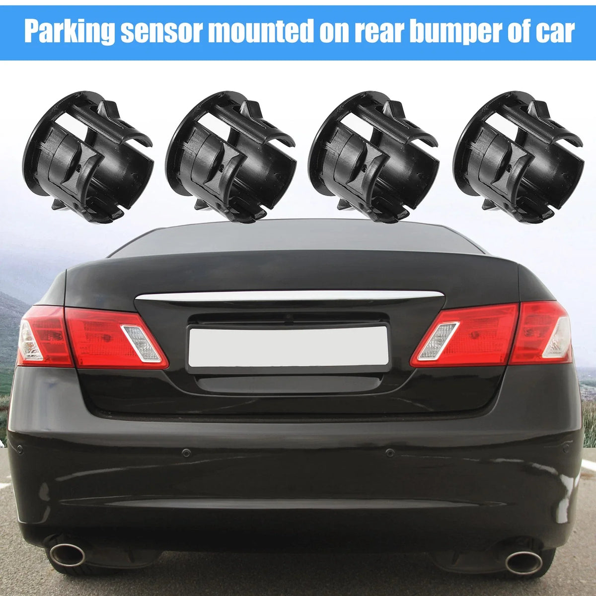 Set of 4 Parking Assist Sensor Bezels for Lexus ES350 (2007–2012) No. 8934833010
