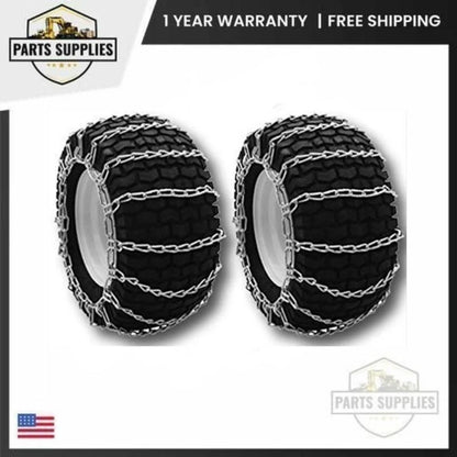 Set of 2 Tire Chains for John Deere MTD 18x9.5x8 18x8.5x10