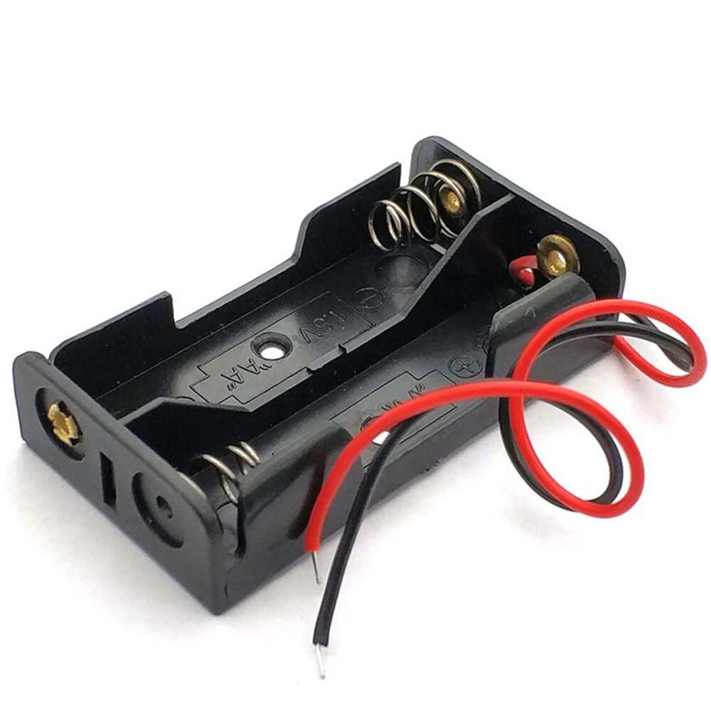 2X 3V Battery Holder Case Box for Series AA Batteries with Wire Leads (10 Pcs)