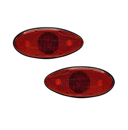 2Pcs Red Side Marker Lights for Trailer RV Truck (M11R)