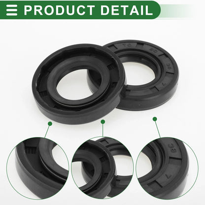 Set of 5 Oil Seal Ring for Rotary Shaft 20x38x7mm NBR Rubber