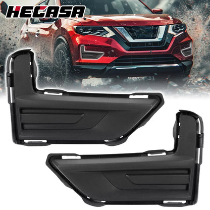 Set of 2 Front Bumper Fog Light Covers for Nissan Rogue (2017–2020)