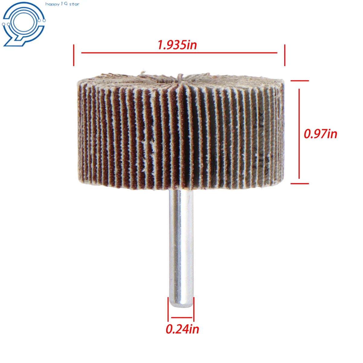 Set of 5 Flap Wheels 2" x 1" 120 Grit for Automotive Finishing