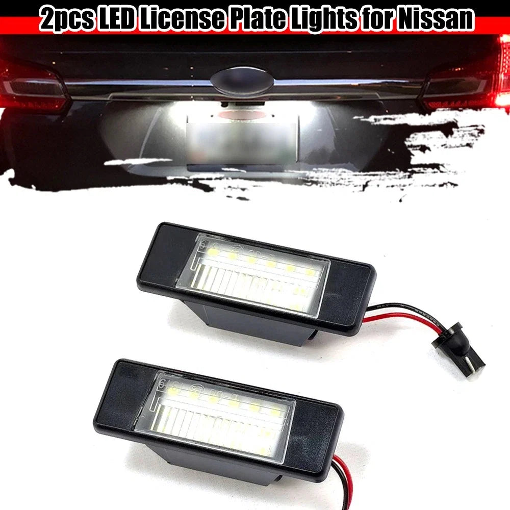 LED License Plate Lights for Nissan Juke Navara Armada NV200 Infiniti Q50