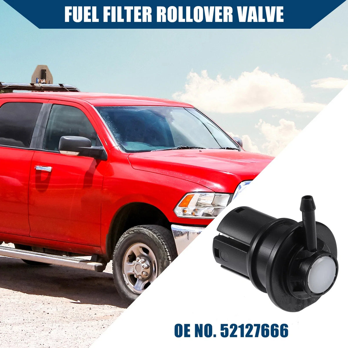 Fuel Filter Rollover Valve Pump for Dodge Ram 1500 2500 3500 (2002–2018)