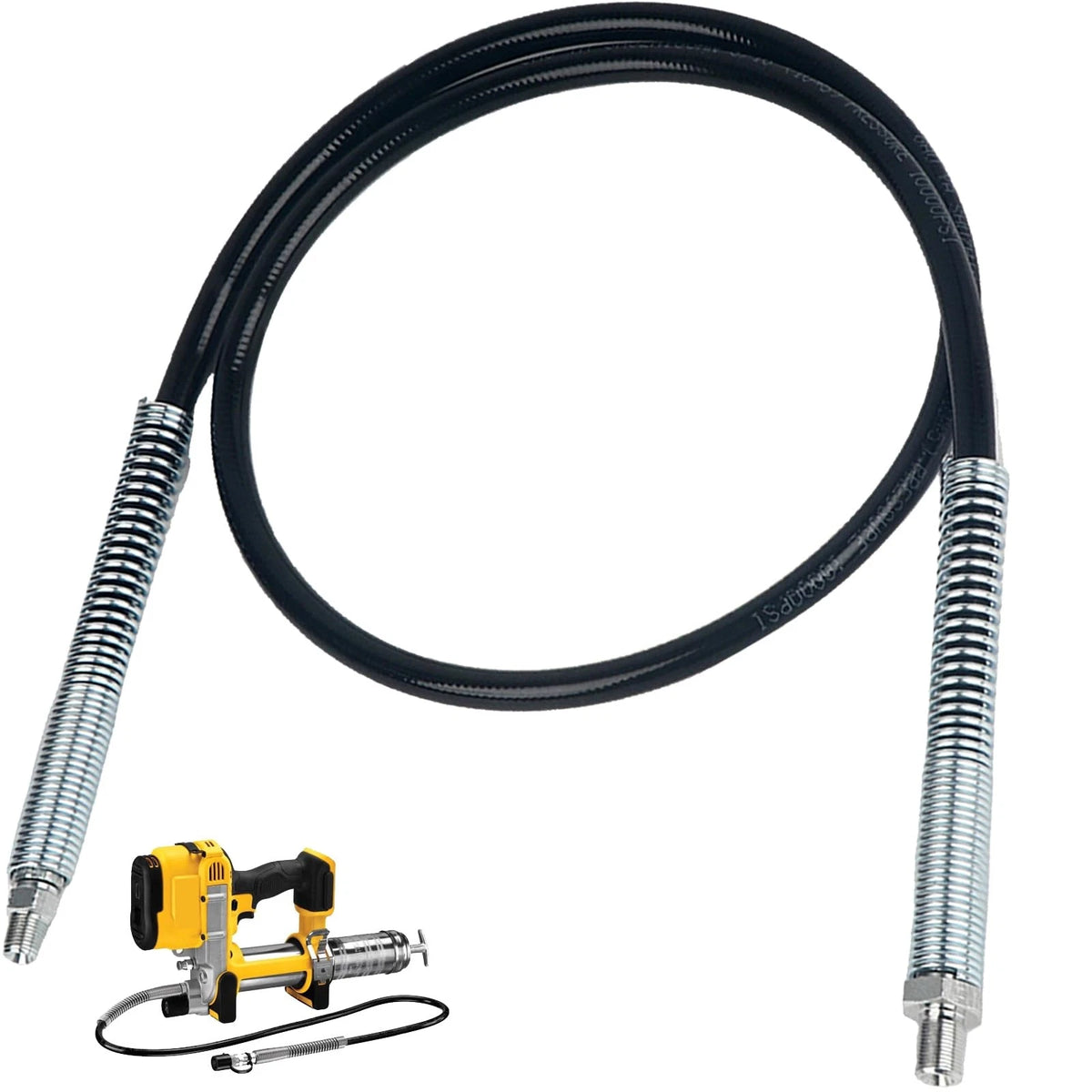 42" Flexible Grease Gun Hose Kit for Cordless Grease Guns