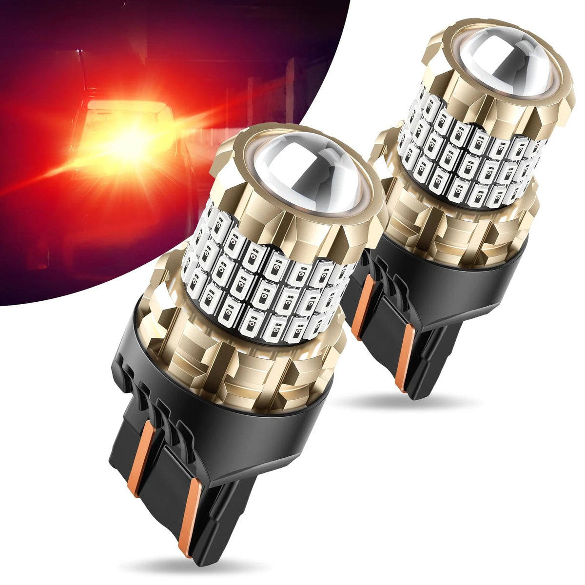 2X Super Bright Red LED Bulbs for Brake Lights Replacement Kit
