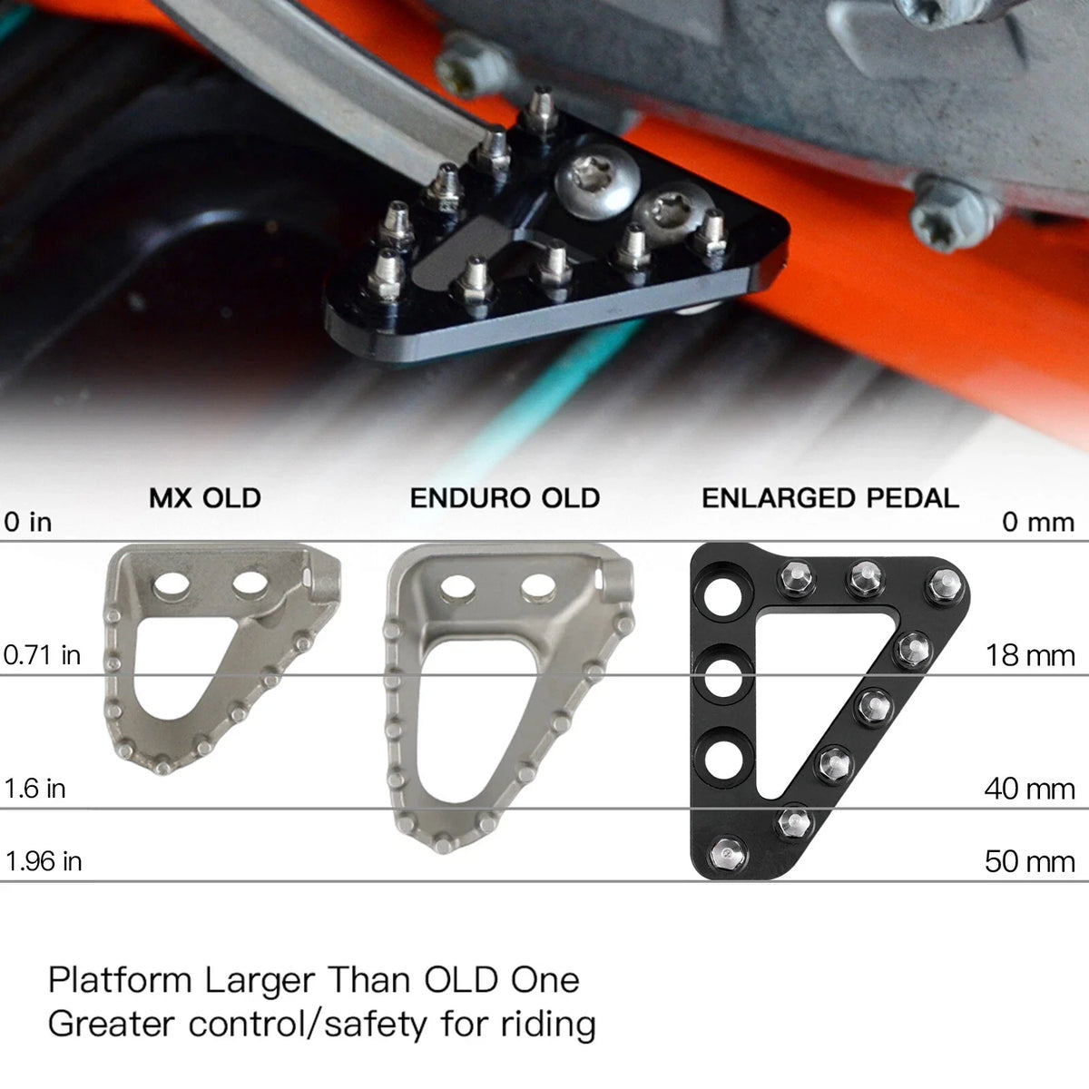 CNC Rear Brake Pedal Tip Plate for Beta RR 250 300 350 390 430 480 (2015–2021)
