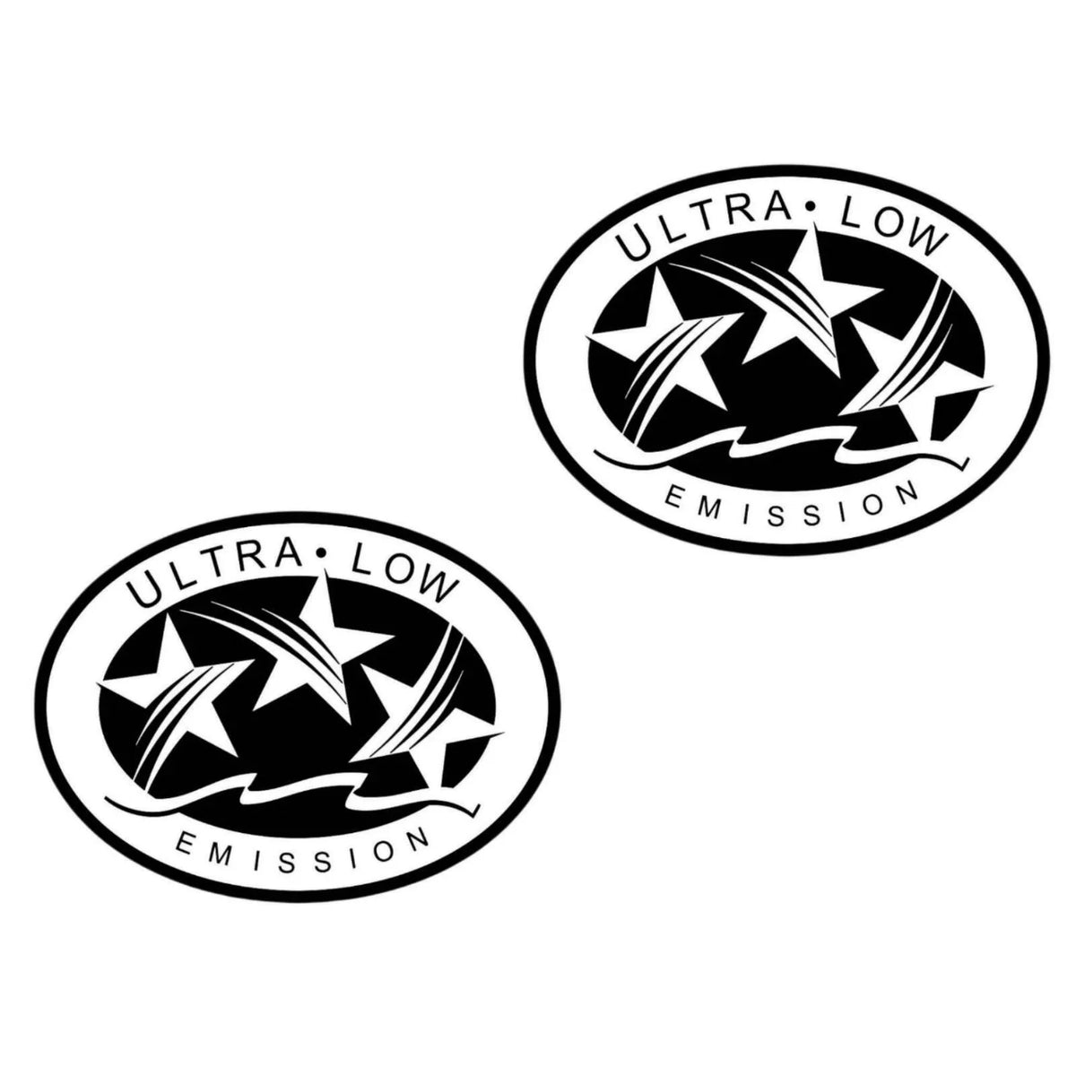 Set of 2 Ultra Low Emission Decals for Yamaha Mercury Honda Outboard
