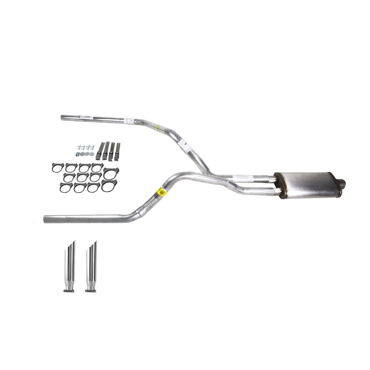 Dual Exhaust 2.5" Stainless Muffler with SC Tip for Ram (1994–2001)