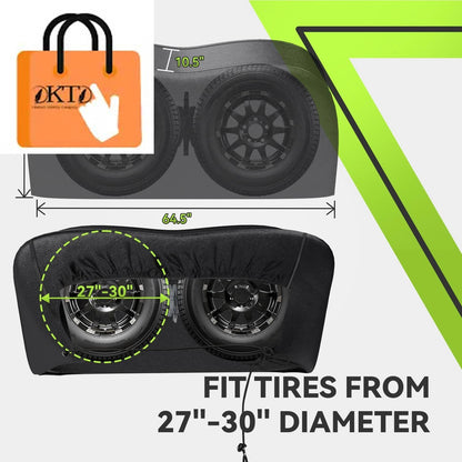 2X RV Tire Covers for Dual Axle (27"-30")