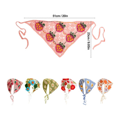 6X Women's Triangle Scarf Turban Hairbands Head Wraps for Party Picnic